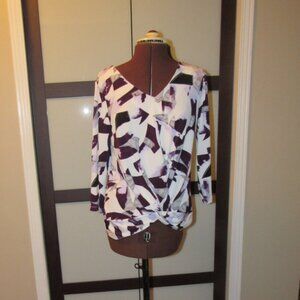CLEO Petites Women's Top/Blouse. Size P/M. Black & White NWT